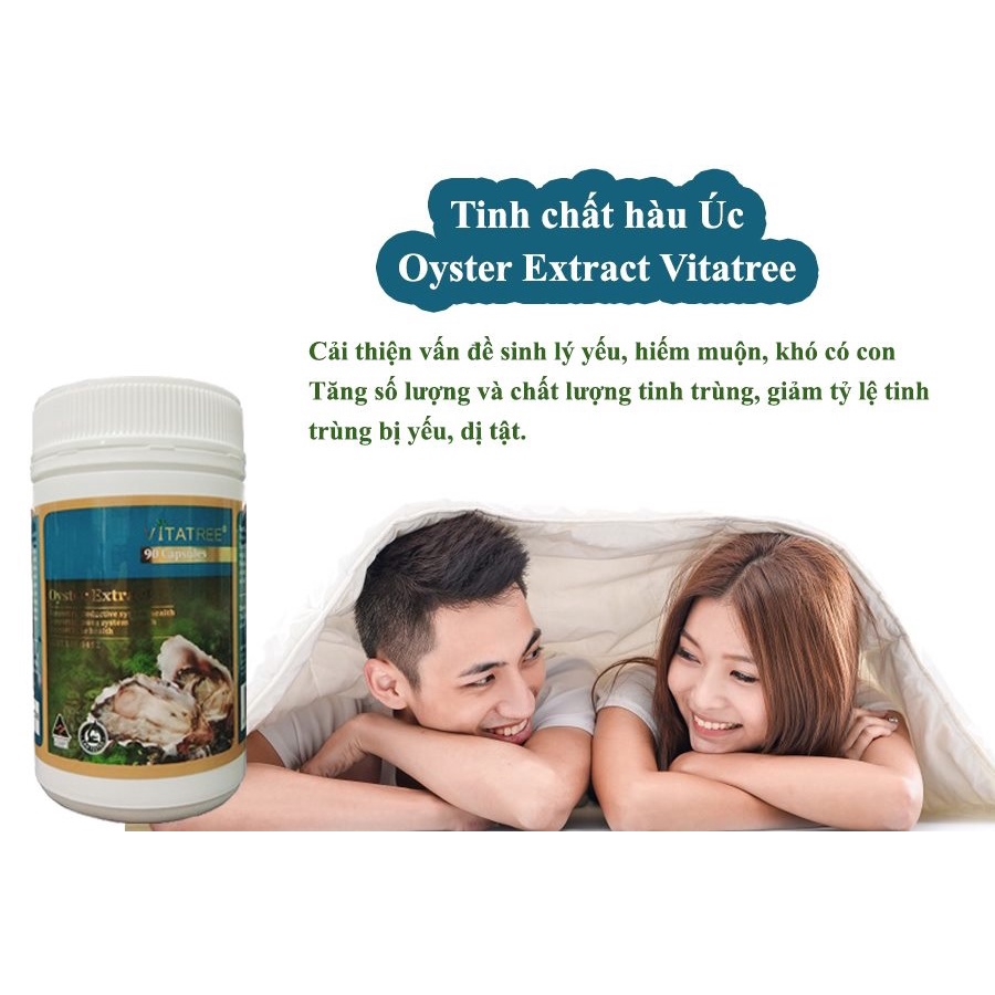 Viên Uống Oyster Extract Vitatree Tăng Cường Sinh Lý Nam Giới 90 Viên