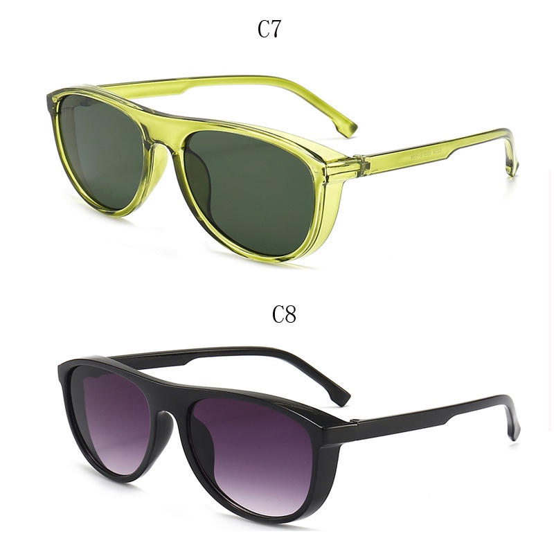 Kính Mát Chống Tia UV400 Hình Oval Màu Nâu Cổ Điển Thời Trang Cho Nữ