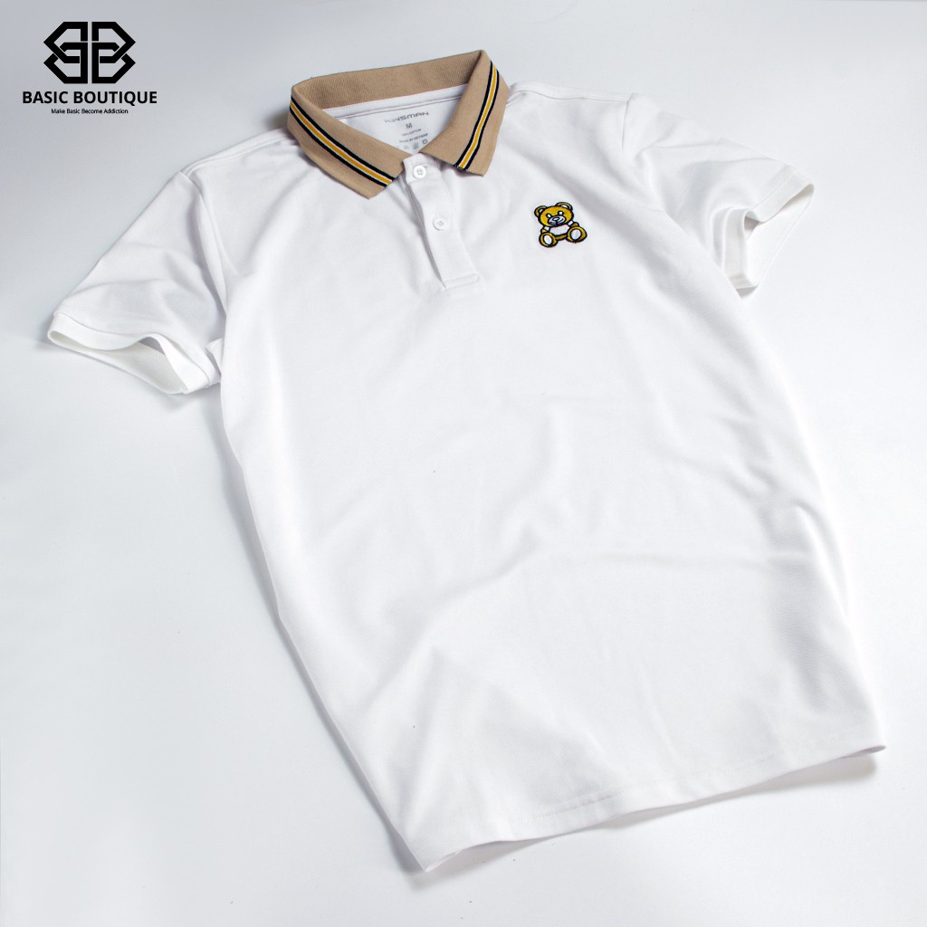 Áo Phông Nam Polo , Áo Cá Sấu Nam Con Gấu Xuất Xin Chuẩn Form Trẻ Trung Thanh Lịch - Basic Boutique | BigBuy360 - bigbuy360.vn