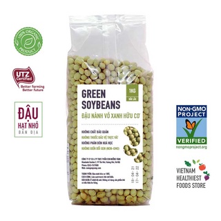 Đậu nành vỏ xanh hữu cơ giống bản địa - Túi 1kg