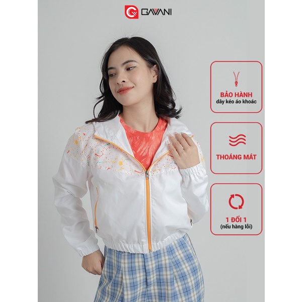 ÁO KHOÁC DÙ CROPTOP NỮ GAVANI_PAINT