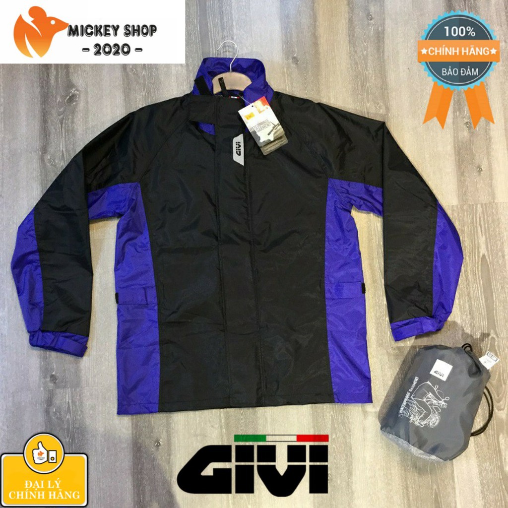 [ CHÍNH HÃNG ] Áo Mưa Givi RIDER TECH Rain Suit Black Grey RRS07