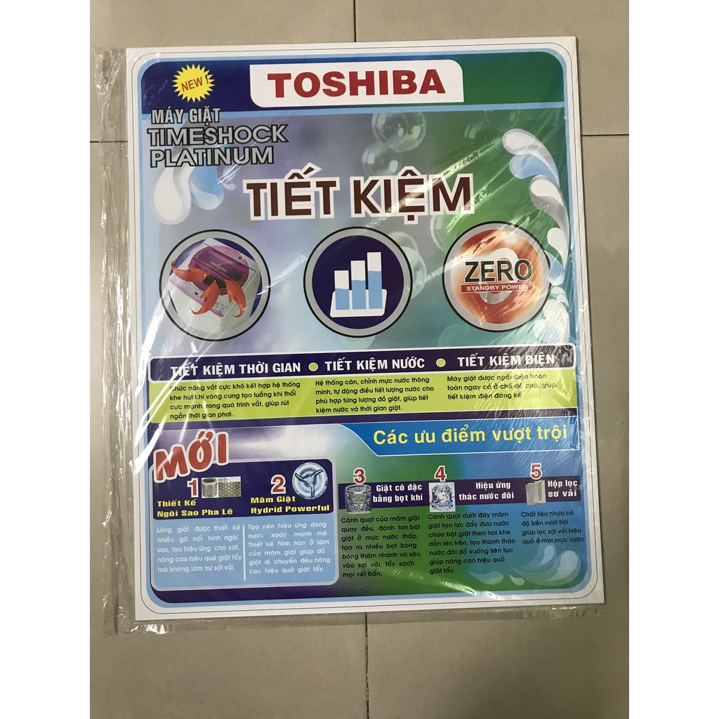 Combo 10 tem dán máy giặt Toshiba/ Combo 10 miếng dán máy giặt Toshiba (mẫu 6)