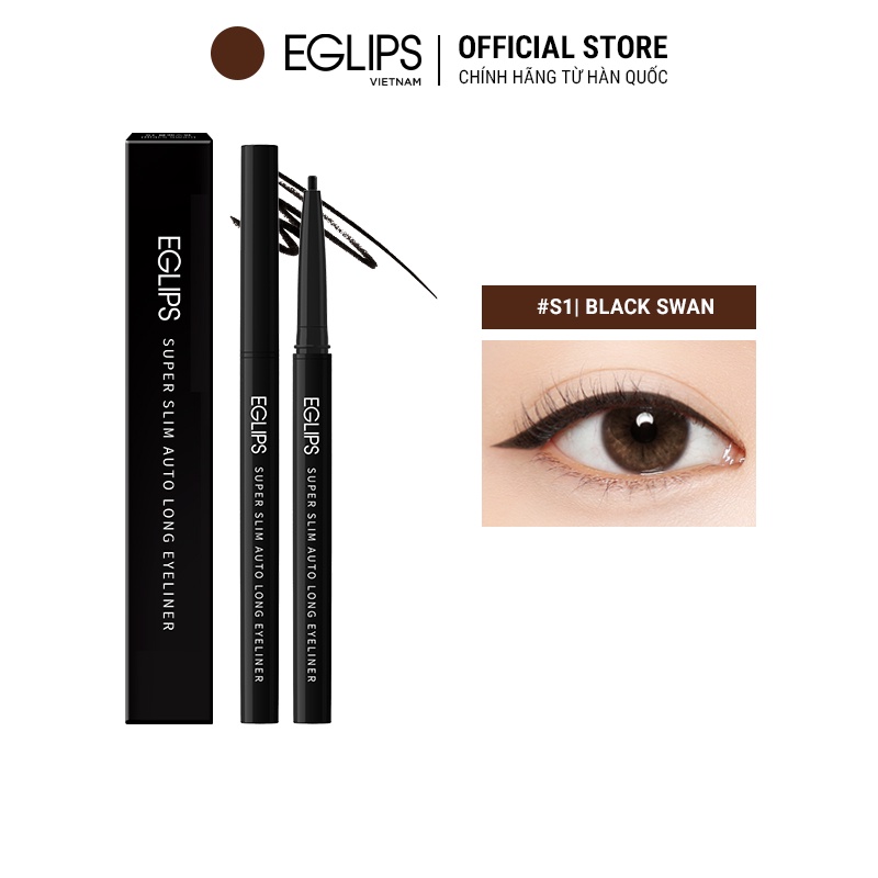 [Mã FMCGMALL -8% đơn 250K] Kẻ mắt Eglips Super Slim Auto Long Eyeliner 0.12g