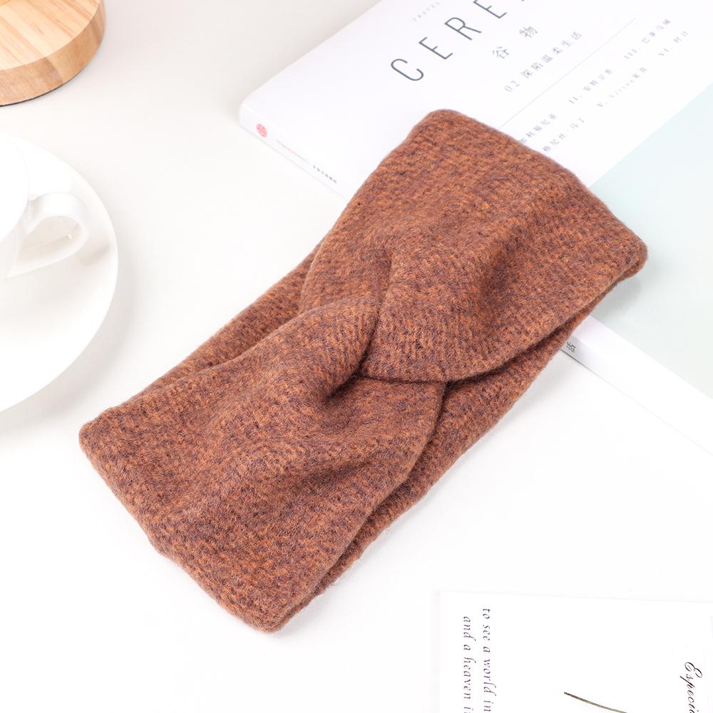 Băng Đô Turban Đan Chéo Co Giãn Thời Trang Thu Đông Cho Nữ