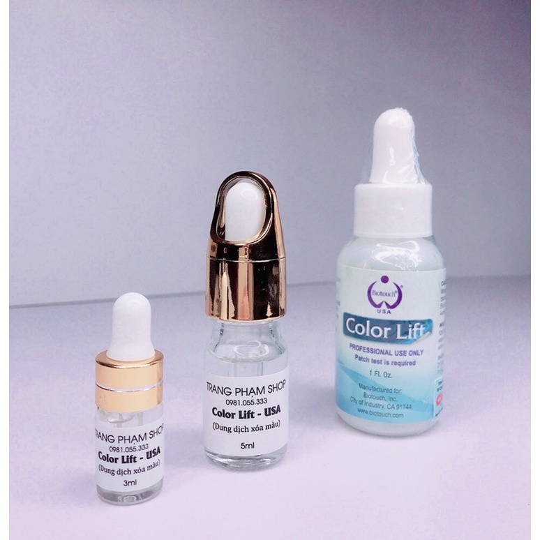 DUNG DỊCH XOÁ COLOR LIFT CHAI 3ml và 5ml