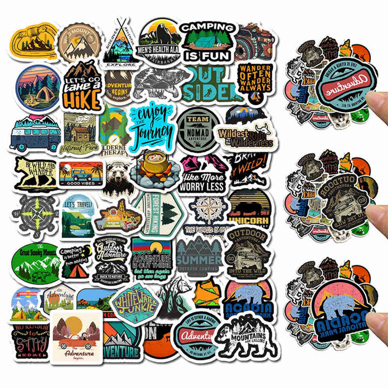 dijiaor.vn Bộ 50 sticker dán trang trí laptop xe hơi tự hoàn thành độc đáo
