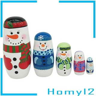 Christmas Nesting Dolls Set Christmas Tree Snowman Santa Matryoshka Doll