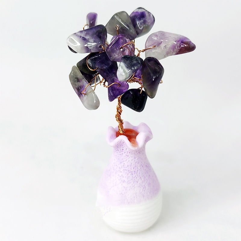 1 Cây Pha Lê Tự Nhiên Handmade Trang Trí Nhà Cửa Dịp Năm Mới