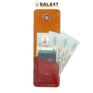 Ví nam nữ da bò handmade đẹp nhỏ gọn galaxy store gvu07
