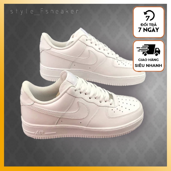 Giày Sneaker _Nike Air Force 1, AF1 trắng Đế Air, Cao Cấp Nhất full box bill phụ kiện tặng box bảo vệ