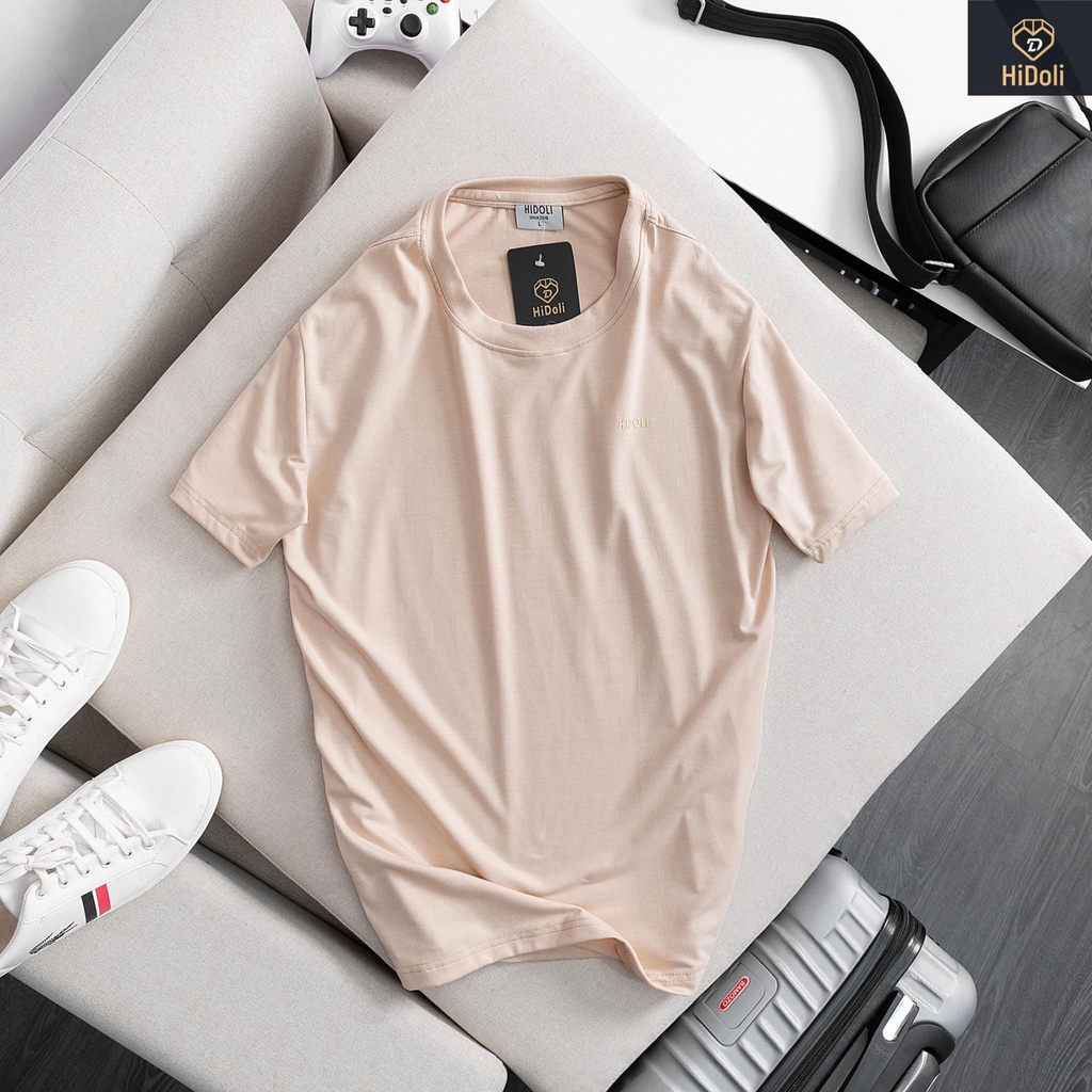 Áo thun nam cổ tròn hidoli phông cotton xuất dư