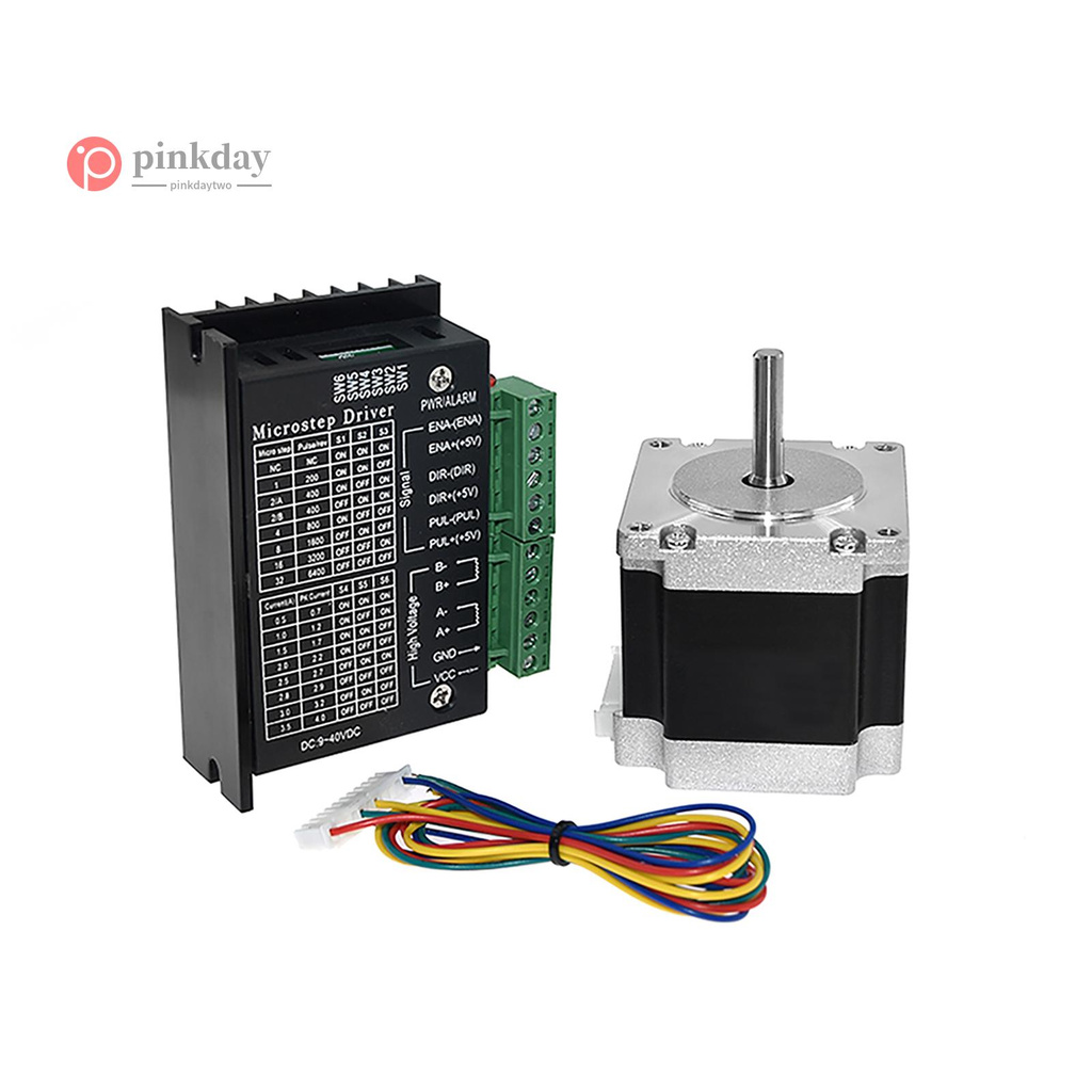 Ready in stock Aibecy 23HS5628 Stepper Motor 8mm Shaft Diameter TB6600 Stepping Motor Driver Controller with 30cm Motor Leads for CNC and 3D Printer Parts Set