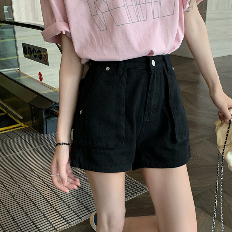 Quần Short Denim Nữ Lưng Cao Thời Trang
