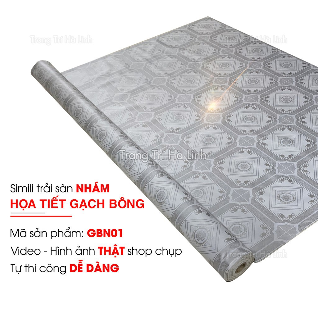 Thảm trải sàn simili , pvc dán sàn giả gỗ bề mặt nhám dày 0.5mm lót sàn phòng khách, phòng ngủ