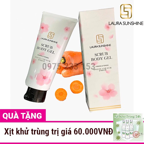 Gel tắm tẩy tế bào chết toàn thân Laura Sunshine Scrub Body 200ml