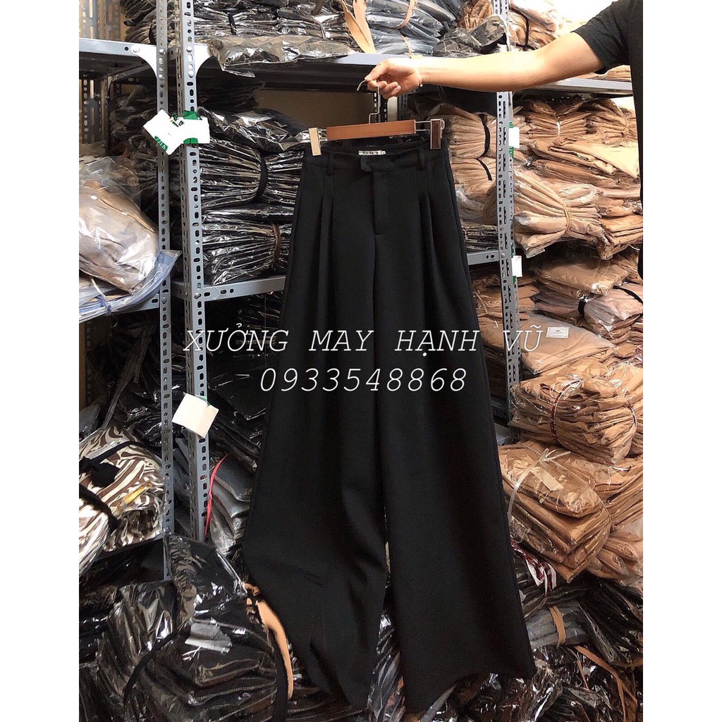 QUẦN ỐNG SUÔNG DÁNG DÀI PHONG CÁCH HÀN QUỐC DÀI 100CM CHẤT TUYẾT MƯA THỜI TRANG BANAMO FASHION SỚ 100cm 935