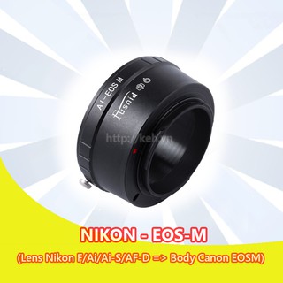 Mount adapter chuyển ngàm cho lens Nikon F Ai AiS sang body Canon EOSM