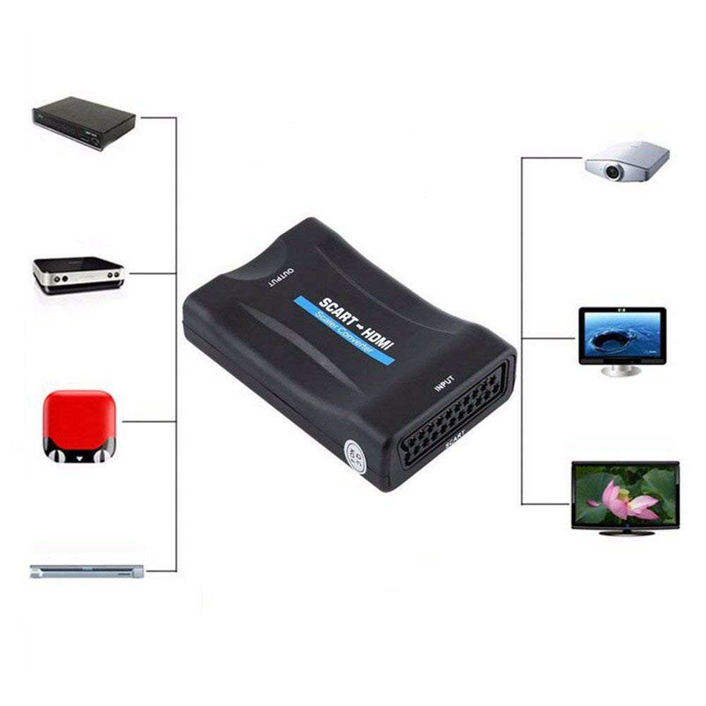 (Đang Bán) Bộ Chuyển Đổi 1080p Scart Sang Hdmi Cho Tv Hdtv Stb Vhs Xbox Ps3 Sky Dvd Blu-Ray