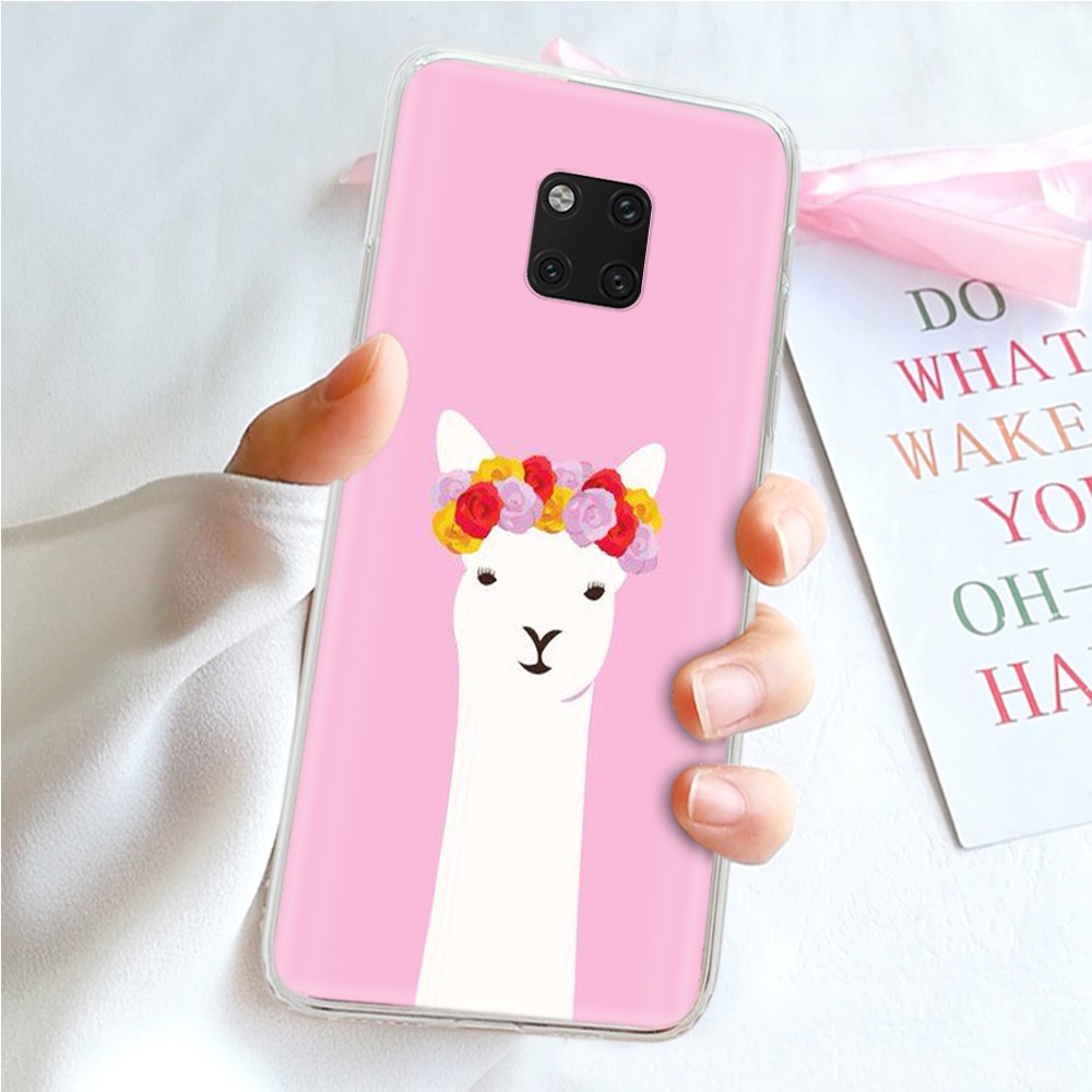 Ốp Điện Thoại Trong Suốt Hình Lạc Đà Alpaca Dễ Thương Cho Motorola Moto E4 E5 E6 Plus E6S P30 Note Z2 Play Ty68