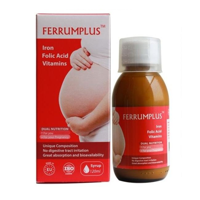 Ferrumplus – Hỗ trợ bổ sung sắt, acid folic và các vitamin cho bà bầu và trẻ nhỏ (120ml)