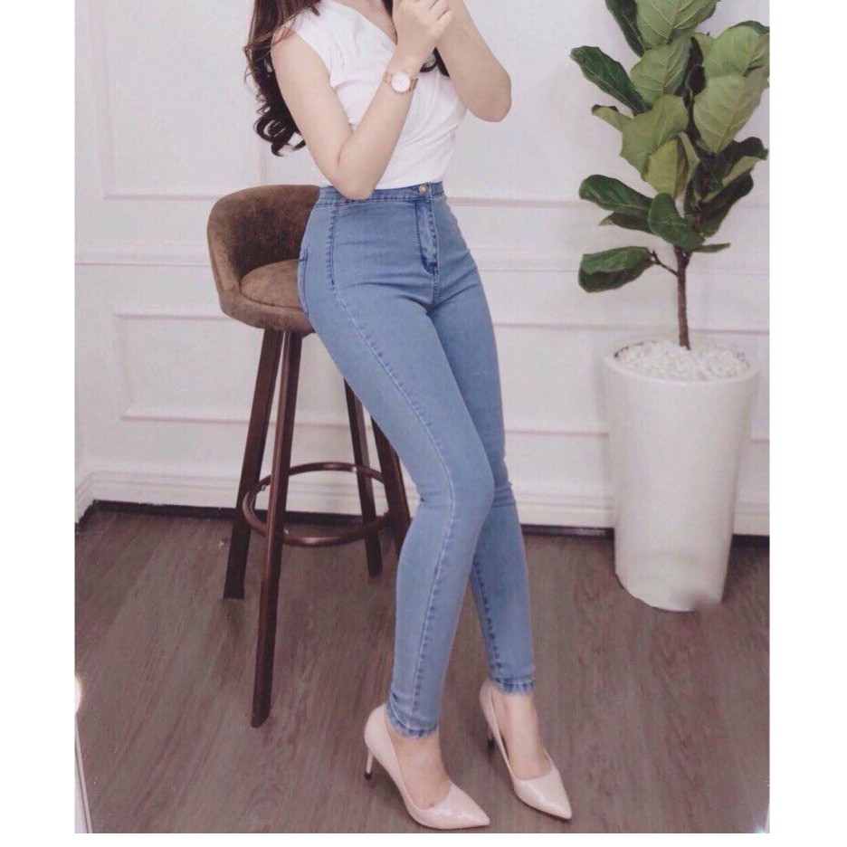 quần jean nữ đai trơn siêu tôn giáng 1233ea