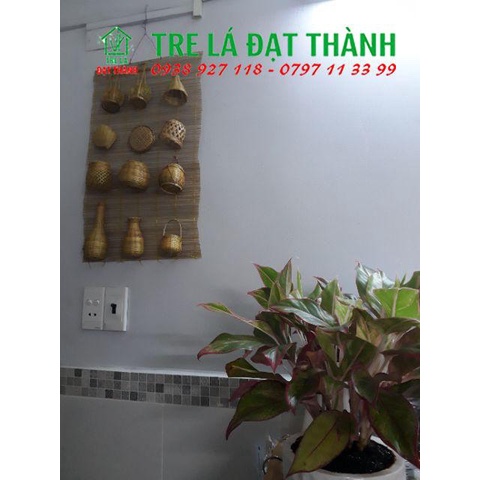Combo 12 món mây tre ngẫu nhiên - mây tre trang trí, decor trên tường.
