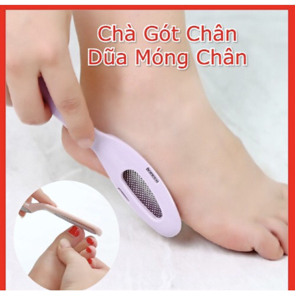 Dụng cụ chà gót chân, tẩy tế bào chết 2in1 cho gót hồng dáng xinh