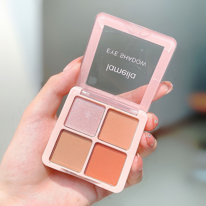 Bộ 4 Bảng Phấn Mắt Màu Lì Trang Điểm Xinh Xắn