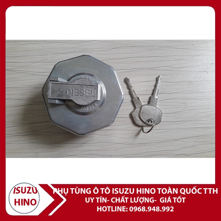 Nắp bình dầu, nắp khóa thùng nhiên liệu Isuzu 1,9 tấn; isuzu NMR, isuzu 3,5 tấn; NPR 130 ps, NPR 400; isuzu 5 tấn