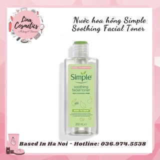 Nước Hoa Hồng Không Cồn Simple Soothing Facial Toner