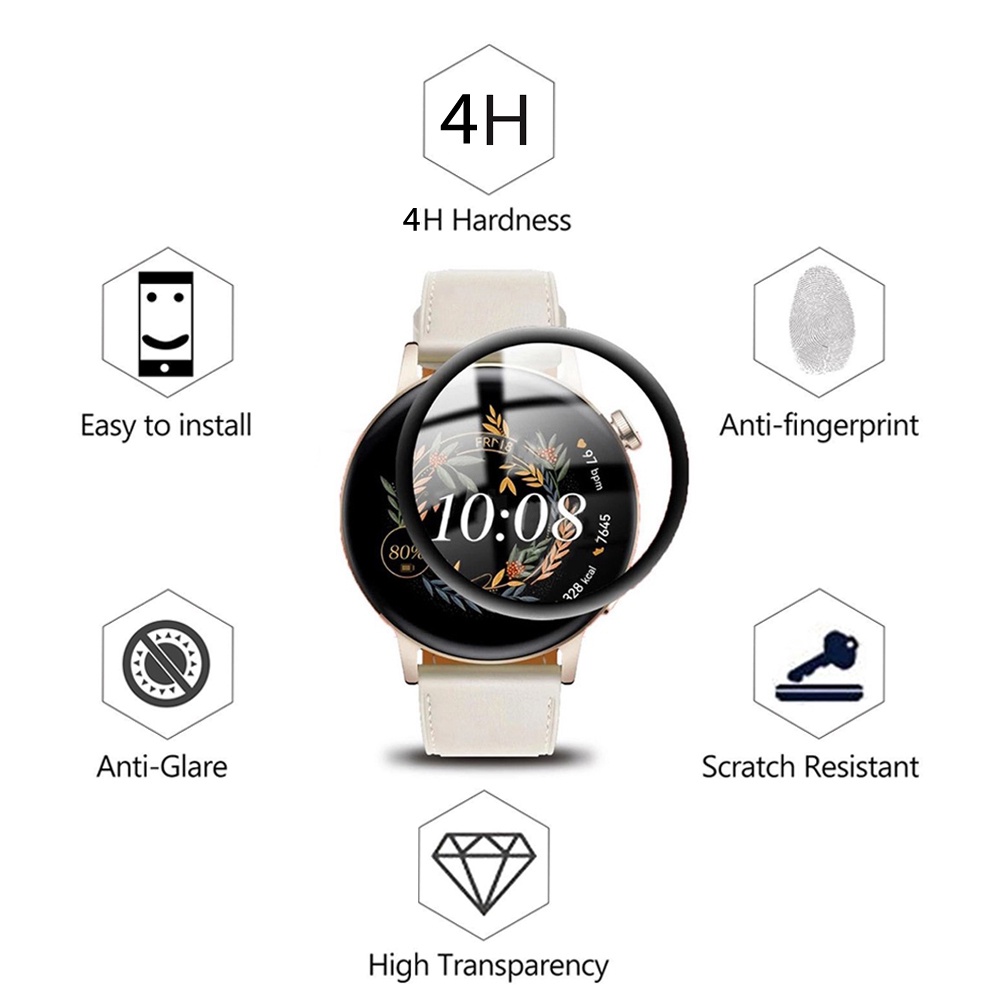 Miếng dán bảo vệ màn hình dành cho đồng hồ Huawei Watch GT 3 42mm 46mm 3D chất lượng cao