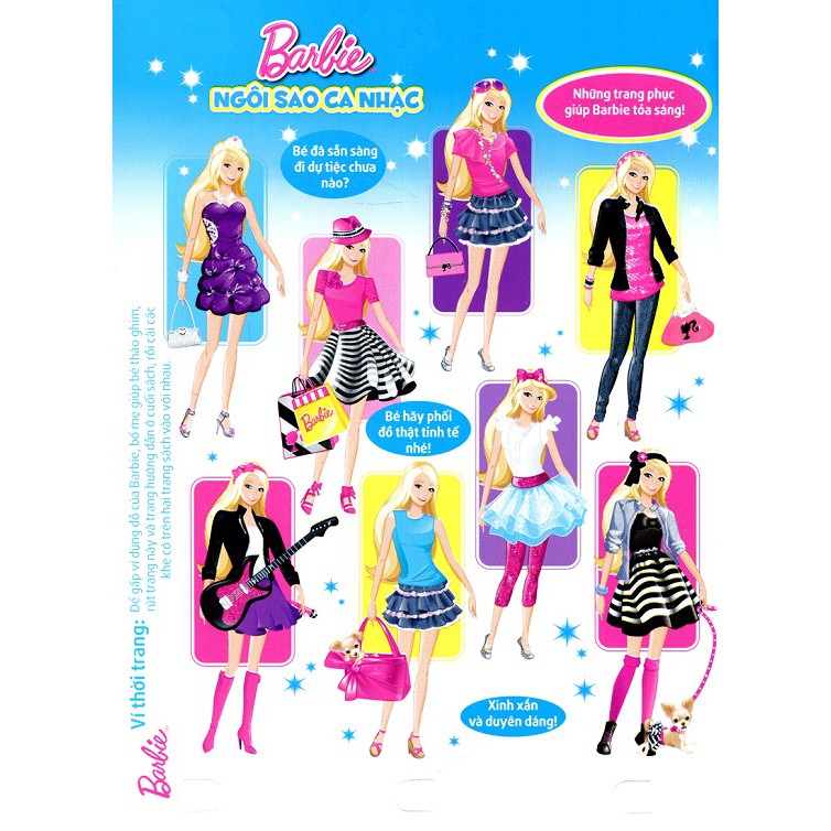 Sách - Ngôi Sao Ca Nhạc  - Barbie Thủ Công Dựng Hình Thời Trang