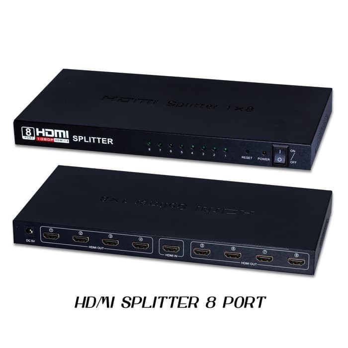 Bộ chia 8 cổng HDMI UHD 4k 2k 3d Hdcp cho pc-ps3-stb-dvd - Hdtv 1 vào 8