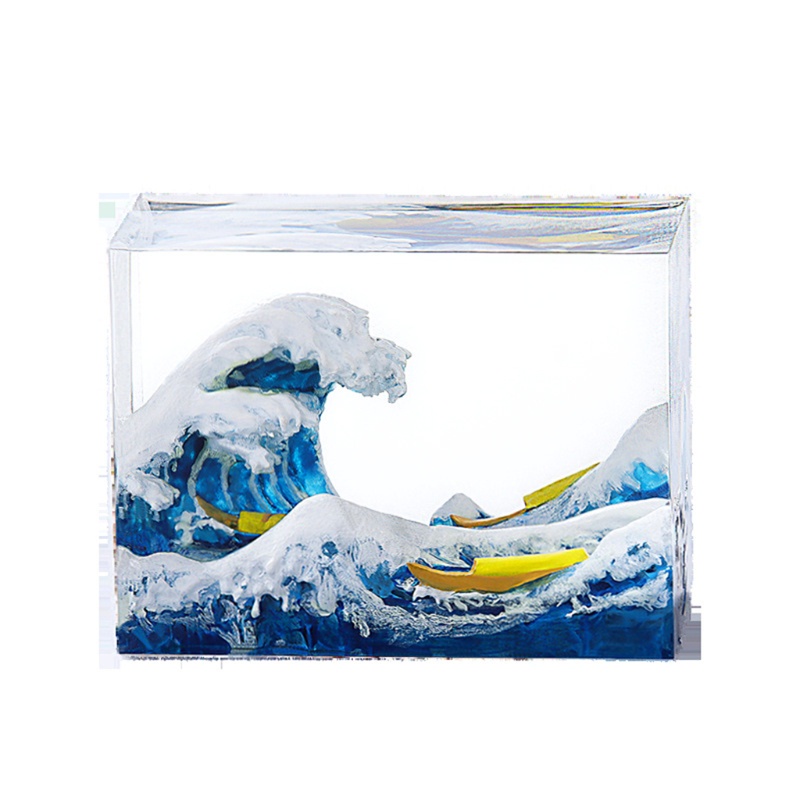 Sa Phụ Kiện Đồ trang trí Trang Trí 3D Bằng Pha Lê Epoxy Phong Cách Ukiyo Nhật Bản