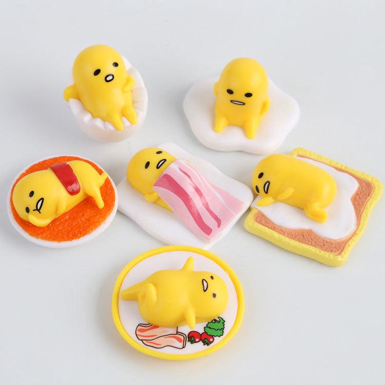 6-piece set gudetama đồ trang trí gudetama làm bằng tay trang trí nhà