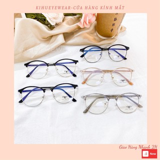 Gọng kính cắt vành tròn kim loại màu sắc thời trang - 1027