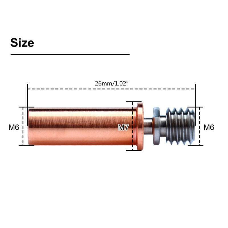 Linh Kiện Nhiệt Độ NF TArazy Bằng Đồng Titan Cho Máy In 3D Anycubic S Pro Vyper 1 75mm