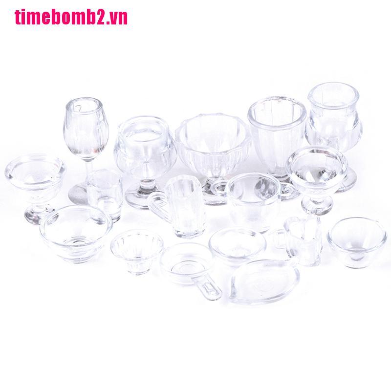 Bộ 17 Món Đồ Chơi Trong Suốt Trang Trí Nhà Búp Bê