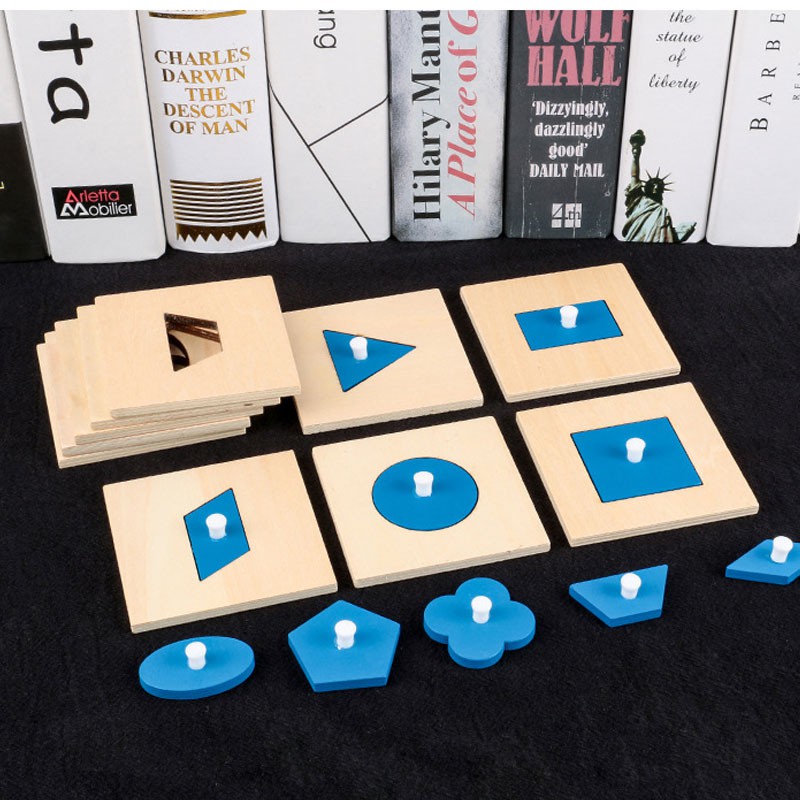 Bộ 10 thẻ hình học cơ bản - Giáo cụ Montessori