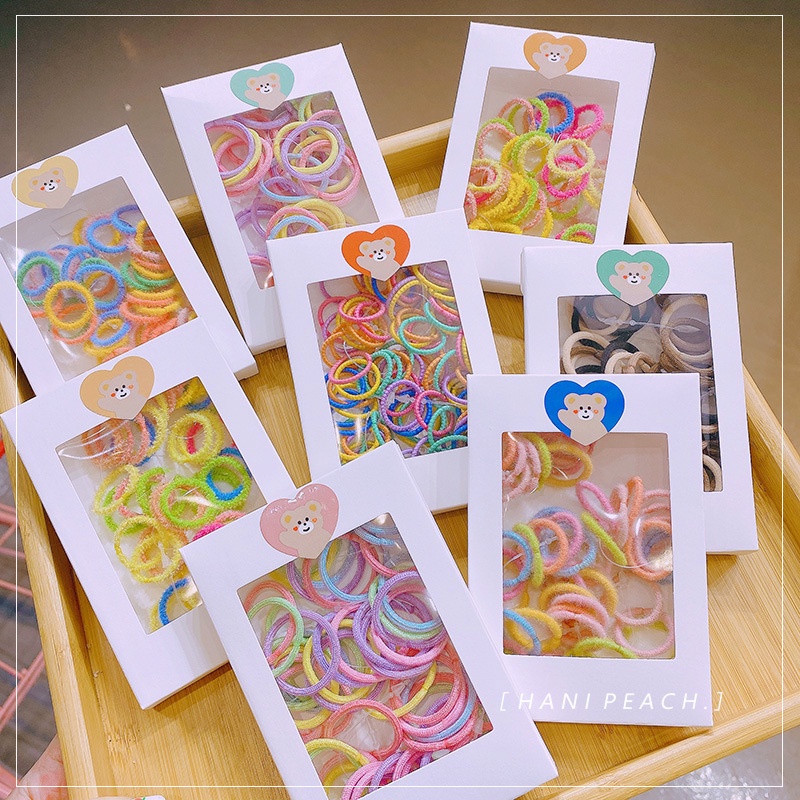 Set 10 Dây Buộc Tóc Nhỏ Xinh Phong Cách Hàn Quốc Cho Bé Gái