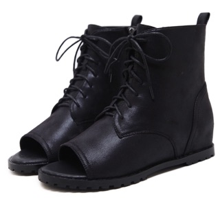 Giày boots hở mũi cột dây  hàng siêu cấp