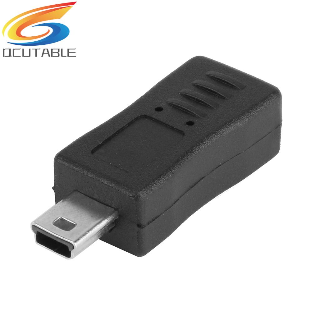 Đầu Chuyển Đổi Mini USB 5Pin Đực Sang Micro USB Cái Hình Chữ T V3 Sang V8