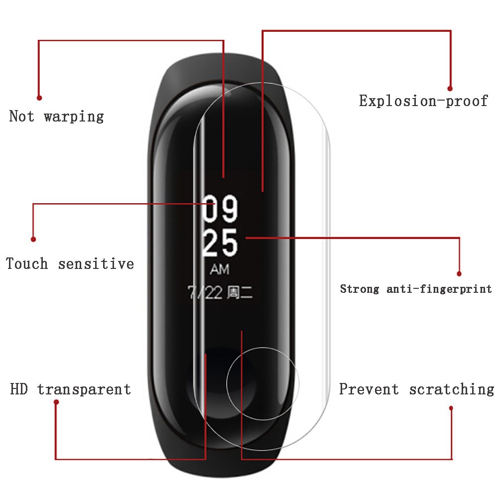 Miếng Dán Bảo Vệ Màn Hình Chống Trầy Cho Xiaomi Mi Band 4 Kèm Phụ Kiện