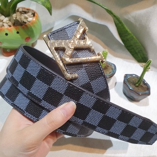 Thắt lưng nam, dây lưng lv thời trang, dây nịt nam cao cấp, mặt kim loại đính đá trẻ trung sành điệu