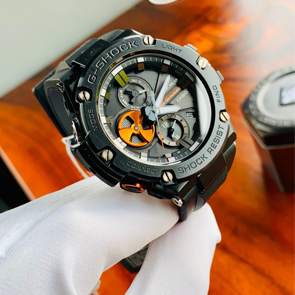 Đồng hồ Nam G-Shock GST-B100B-1A4 G-Steel Bluetooth,Năng lượng mặt trời