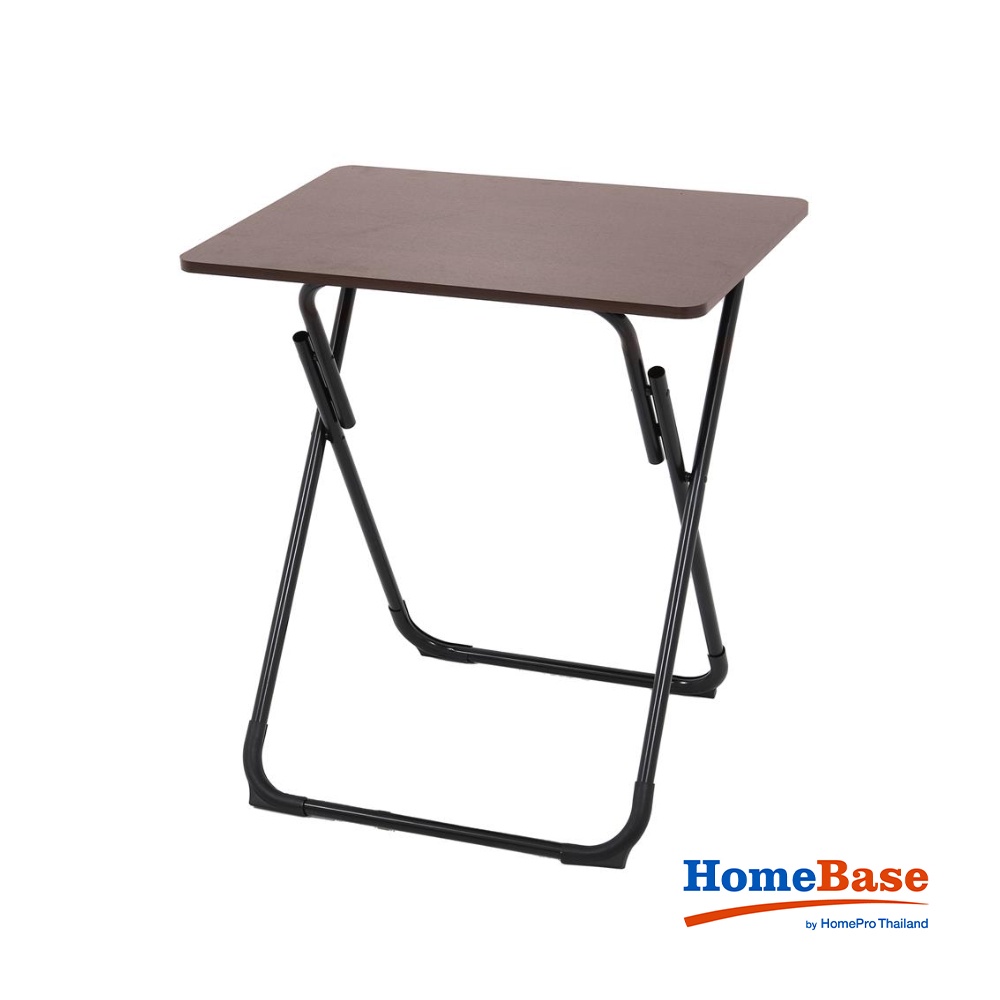 HomeBase FURDINI Bàn xếp bề mặt MDF phủ PVC khung thép W50xH66xD70cm màu nâu đậm