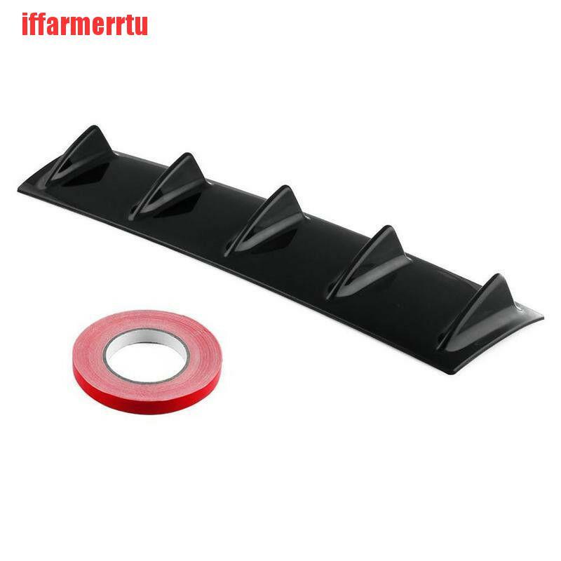 {iffarmerrtu}Shark Fin 5 Wing Lip Diffuser 23"x 6" Rear Bumper Chassis Black ABS Universal HZQ