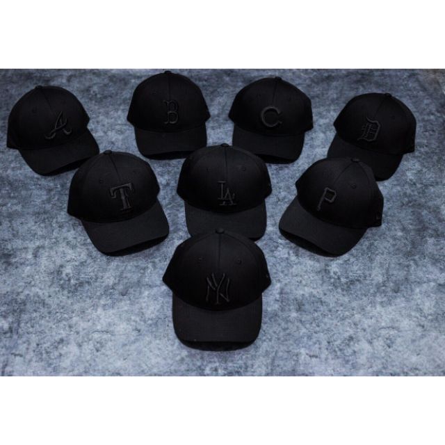 Nón MBL logo chữ full đen