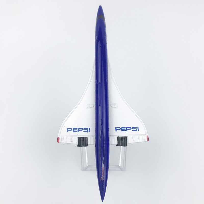 Mô Hình Máy Bay - Máy bay mô hình Concorde Pepsi đúc Kim Loại có kèm đế trưng bày